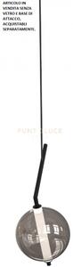 Liu-co n sospensione 1 luce led struttura nero opaco senza base e v