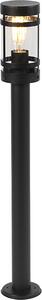 Lampada da esterno moderna, nera, 80 cm, IP44, Gleam