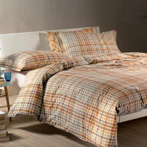 Sacco Copripiumino Con Federe Singolo Bronzo Country House Caleffi, In Cotone Caleffi