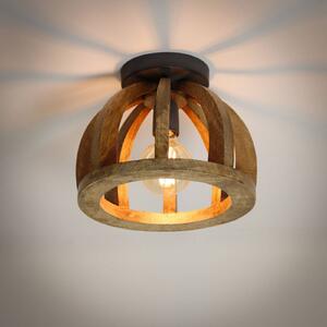 ZIJLSTRA Plafoniera Vesterland, legno di mango, naturale, Ø 30 cm, E27
