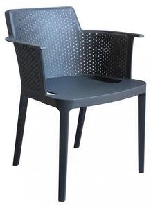 Poltrona Cathy 60x58x76,5 cm in Polipropilene Antracite