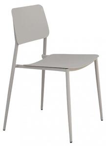 Sedia da Giardino Vega Impilabile 42x53x80 h cm in Acciaio Tortora