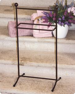 Porta asciugamani in Ferro battuto dimensioni 42x30xh78 cm - peso 4 kg Stile classico Linea bagno Nero Pastello Opaco