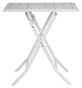 Tavolo Pieghevole da Giardino 60x60x72 cm Lucca in Alluminio Bianco