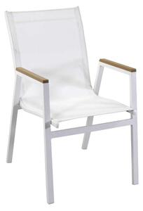Sedia da Giardino 53x65xh87 cm in Alluminio Idaho Plus Bianco