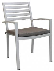 Poltrona Formentera con Cuscino 46x62x84 h cm in Alluminio Tortora