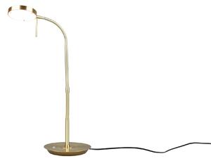Lampada tavolo da Interno a LED in Metallo Ottone Satinato