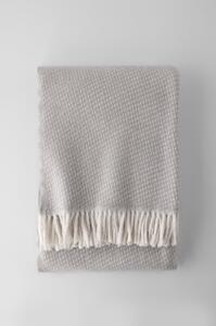 Plaid grigio chiaro con contenuto di cotone , 140 x 180 cm Ruby - Euromant