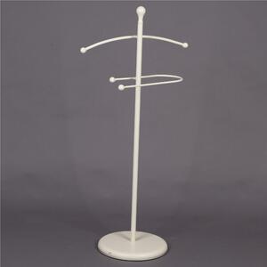 Servomuto appendiabiti in ferro battuto per disporre gli indumenti stile classico Dimensioni 51x32xh 110 cm colore AVORIO PASTELLO - PANNA