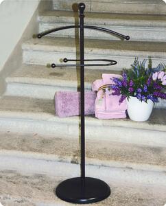 Servomuto appendiabiti in ferro battuto per disporre gli indumenti stile classico Dimensioni 51x32xh 110 cm colore Nero pastello Opaco