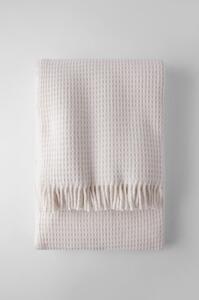 Plaid crema con motivo waffle , 140 x 180 cm Waffel - Euromant