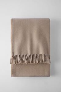 Plaid marrone con basi di cotone, 140 x 180 cm Plain - Euromant