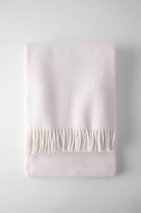 Plaid crema con basi di cotone, 140 x 180 cm Plain - Euromant