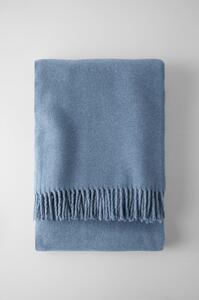 Plaid blu con basi di cotone, 140 x 180 cm Plain - Euromant