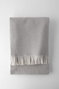 Plaid grigio chiaro con contenuto di cotone , 140 x 180 cm Zen - Euromant