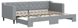 VidaXL Divano letto estraibile Grigio chiaro 80x200 cm Tessuto