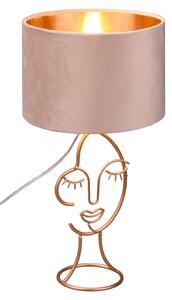 Lampada da Tavolo da Interno Attacco E27 in Metallo Beige