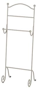 Porta asciugamani in Ferro battuto dimensioni 36x28xh 95 cm - peso 3 kg Stile classico Linea bagno Tortora Pastello