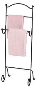 Porta asciugamani in Ferro battuto dimensioni 36x28xh 95 cm - peso 3 kg Stile classico Linea bagno Nero Pastello opaco