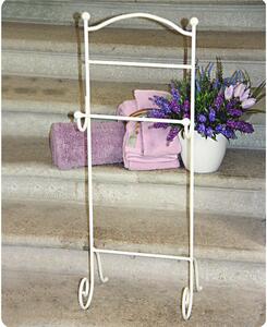Porta asciugamani in Ferro battuto dimensioni 36x28xh 95 cm - peso 3 kg Stile classico Linea bagno Avorio Pastello Panna