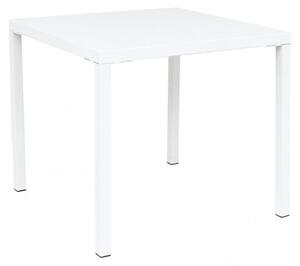 Tavolo Manchester Impilabile 80x80x73h cm in Acciaio Bianco