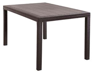 Tavolo Houston 150x90x74 h cm in Wicker Marrone