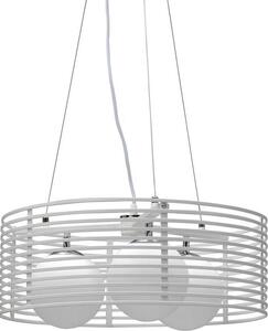 Lampada a Sospensione Ø50xH120 cm in Metallo Cage Bianco