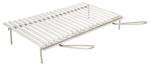 Griglia in acciaio inossidabile NORCIA � l'ideale per cuocere in modo salutare, Dimensioni 60x60x h 30 cm peso 5 kg Superficie di cottura 50x37,5 cm manici INOX