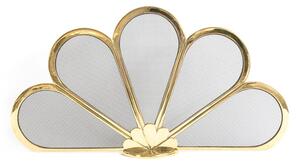 Parascintille in Ottone dorato a forma di Ruota del PAVONE DAISY Dimensioni 76x113,5x h 41 cm - Peso 3,90 lavorazione artigianale colore oro