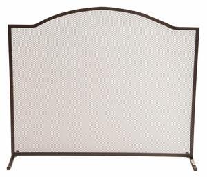 Parascintille in ferro Battuto telaio dal profilo ondeggiante TRENTO 70 Dimensioni 70x15x h 51 cm - Peso 2,4 lavorazione artigianale colore ruggine