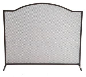 Parascintille in ferro Battuto telaio dal profilo ondeggiante TRENTO 60 Dimensioni 60x15x h 51 cm - Peso 2,2 lavorazione artigianale colore ruggine