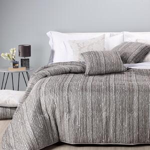 Trapunta Leggerissima Matrimoniale Grigio Swing Dreaming, In Raso Jacquard Caleffi