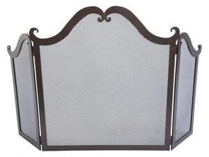 Parascintille in ferro Battuto tre pannelli RUSH ART Dimensioni 88 x1,5 x 53 cm - Peso 5,0 lavorazione artigianale colore Ruggine