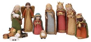Natività resina set 11pz cm xh13