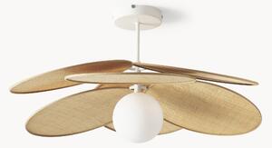 Lampada da soffitto con decoro in fibra naturale Milani
