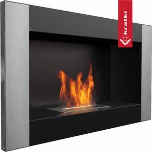 Biocamino Da Parete GOLF VERDICAL TUV Dimensioni 64,8x14,4x h37,4cm - peso 5,4 kg colore nero metallizzato E NERO