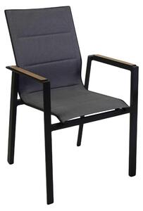 Sedia da Giardino 56x66xh90 cm in Alluminio e Texilene Riverside Antracite