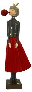 Statuina Donna in Resina tortora cm 16,5x10,5xh44