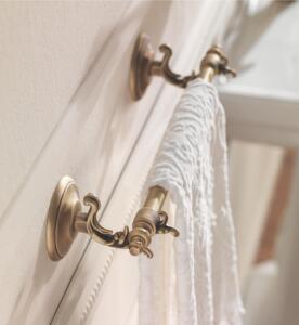 Porta Salviette da lavabo Grande n Ottone Collezione CLASSE Dimensione 70x11.2x h7,9 cm In finitura Classica Ottone Satinato