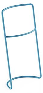 Portasalviette free standing Laccato ONDA dimensioni 44x15x h 80 cm base a MEZZA LUNA in ottone finitura Colore Pastel blue RAL5024