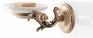 Portasapone da bagno sospeso in Ottone Collezione CLASSE Dimensione 17x14,1x h7,9 cm finitura Classica Ottone Satinato