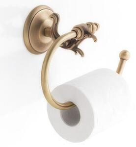 Portarotolo di carta igienica in Ottone Collezione CLASSE Dimensione 21,3x11,2x h 14,6 cm finitura Classica Ottone Satinato