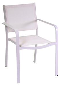 Sedia da Giardino 55x61xh84,5 cm in Alluminio e Texilene El Paso Bianco