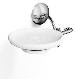 Portasapone da bagno sospeso in Ottone Collezione RETRO' Dimensione 17x14,1x h7,9 cm uno stile vintage FINITURA CROMO