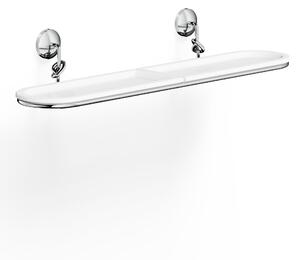 Mensola da bagno sospesa in Ottone Collezione RETRO' Dimensione 61x15x h 10 cm uno stile vintage FINITURA CROMO