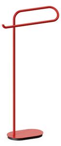 Piantana porta asciugamani da Lavabo HERO Bracciolo Ricciolo 40x14x h 83cm in ottone finitura colorata Rosso RAL3013