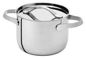 Al Dente pentola con coperchio diametro 24xh17 cm - Lt 7.5 in acciaio 18.10, ideale x tutti i tipi di fornelli induzione compresa lavabile in lavastoviglie