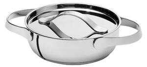 Tegame con coperchio, AL DENTE diametro 24xh9,5 cm ad induzione, in acciaio 18.10, lavabile in lavastoviglie