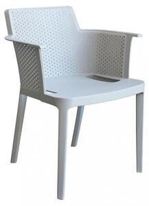 Poltrona Cathy 60x58x76,5 cm in Polipropilene Grigio