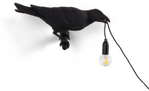 SELETTI Applique LED Bird Lamp sguardo a destra nero
